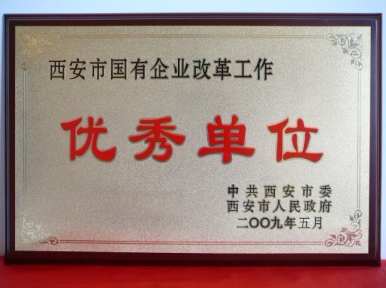 2009年5月，被西安市委、市政府評為西安市國企業(yè)改革工作優(yōu)秀單位
